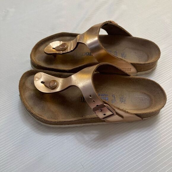 Birkenstock Gizeh Metallic Copper Sandals Size 36 US 5-5.5 - Picture 1 of 7